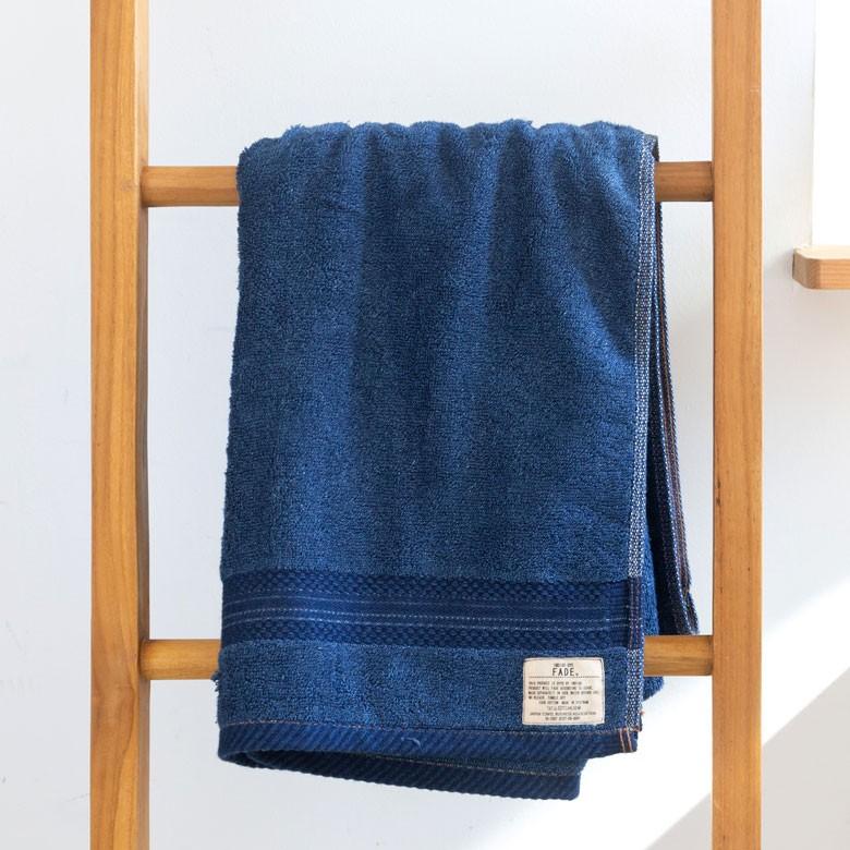 大判バスタオル ふわふわ バスタオル コットン ウォッシュド デニム風 ジーンズ風 ネイビー ブルー ヴィンテージカラー おしゃれ かっこいい 90182 | ブランド登録なし | 14