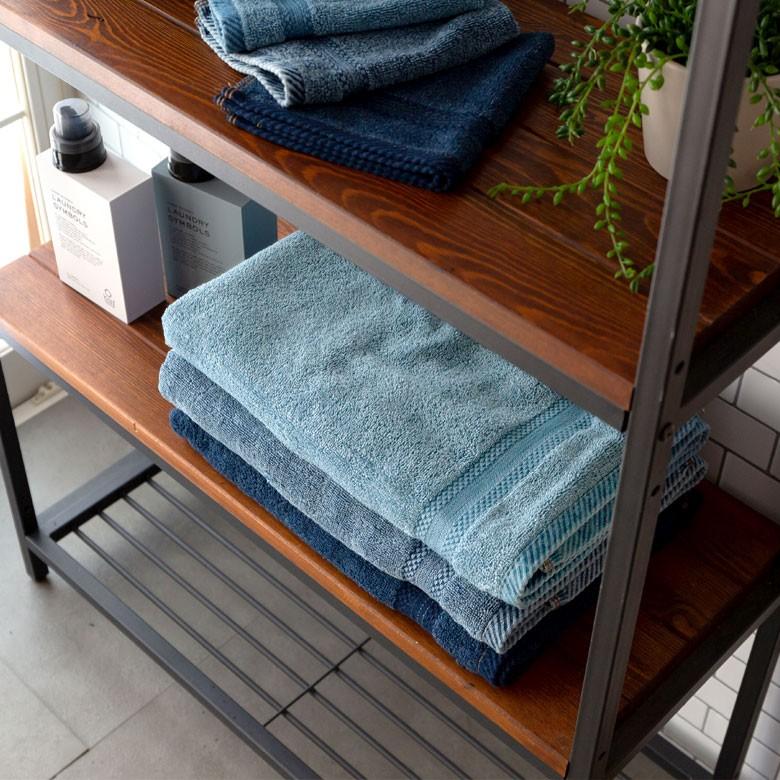 大判バスタオル ふわふわ バスタオル コットン ウォッシュド デニム風 ジーンズ風 ネイビー ブルー ヴィンテージカラー おしゃれ かっこいい 90182 | ブランド登録なし | 16
