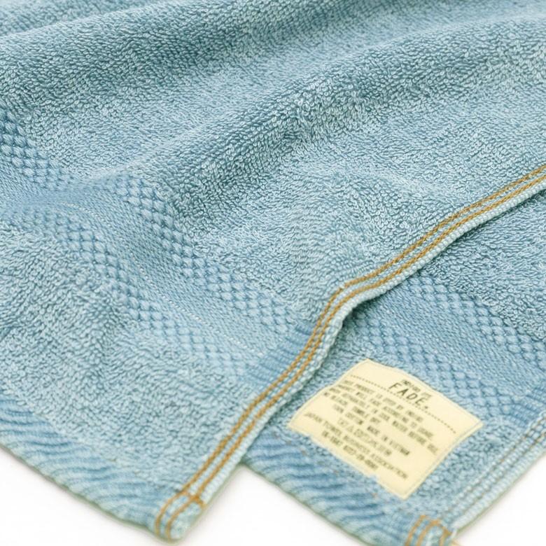 大判バスタオル ふわふわ バスタオル コットン ウォッシュド デニム風 ジーンズ風 ネイビー ブルー ヴィンテージカラー おしゃれ かっこいい 90182 | ブランド登録なし | 09