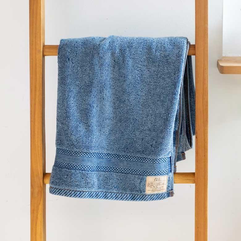バスタオル ふわふわ コットン ウォッシュド デニム風 ジーンズ風 ネイビー ブルー ヴィンテージカラー おしゃれ かっこいい 90183 | ブランド登録なし | 14