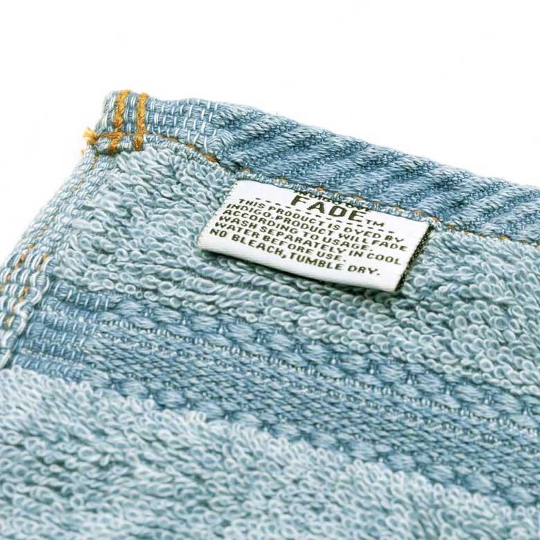 ウォッシュタオル タオル ふわふわ コットン ウォッシュド デニム風 ジーンズ風 ネイビー ブルー ヴィンテージカラー おしゃれ かっこいい 90185 | ブランド登録なし | 04