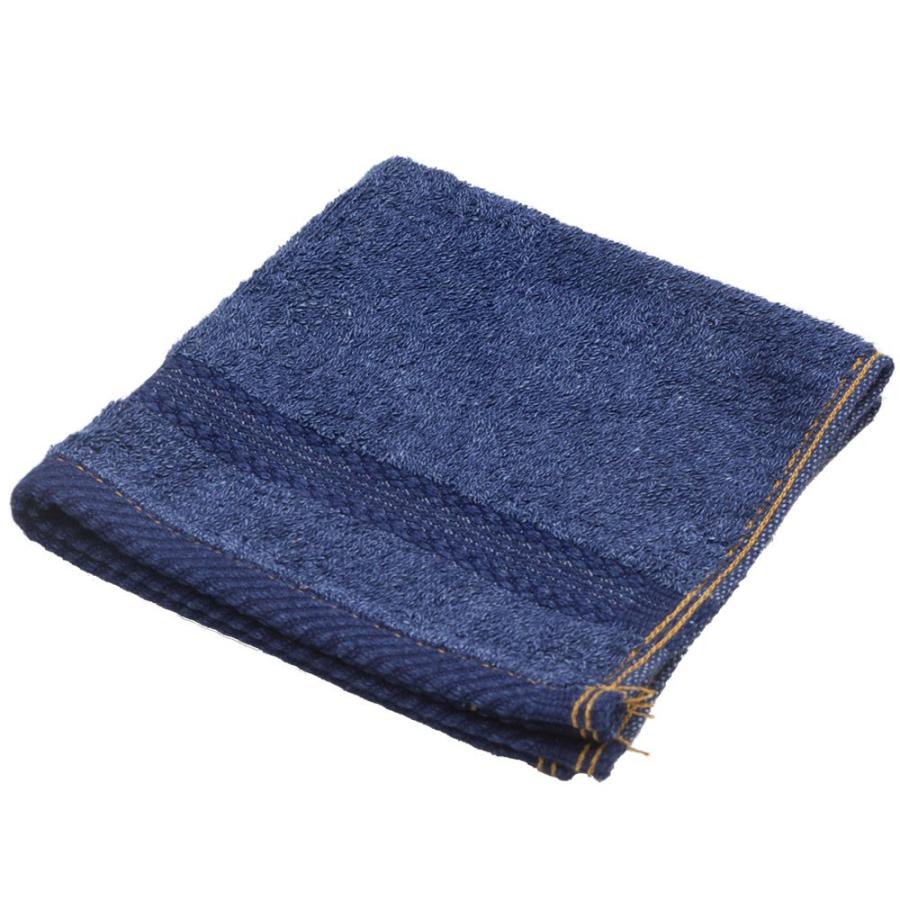 ウォッシュタオル タオル ふわふわ コットン ウォッシュド デニム風 ジーンズ風 ネイビー ブルー ヴィンテージカラー おしゃれ かっこいい 90185 | ブランド登録なし | 16