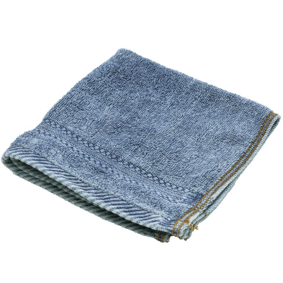 ウォッシュタオル タオル ふわふわ コットン ウォッシュド デニム風 ジーンズ風 ネイビー ブルー ヴィンテージカラー おしゃれ かっこいい 90185 | ブランド登録なし | 17