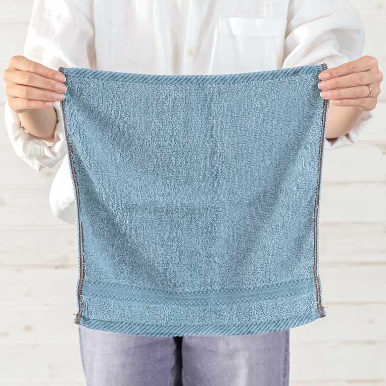 ウォッシュタオル タオル ふわふわ コットン ウォッシュド デニム風 ジーンズ風 ネイビー ブルー ヴィンテージカラー おしゃれ かっこいい 90185 | ブランド登録なし | 06