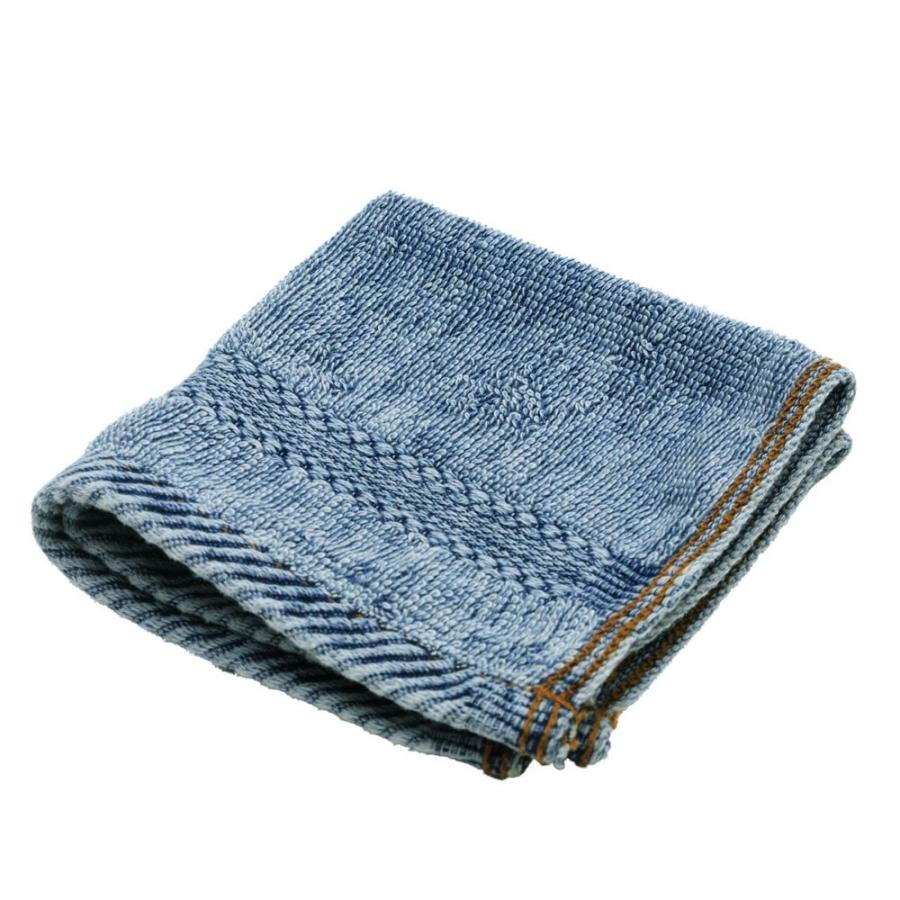 タオルハンカチ タオル ハンカチ ふわふわ コットン ウォッシュド デニム風 ジーンズ風 ネイビー ブルー ヴィンテージカラー おしゃれ かっこいい 90186 | ブランド登録なし | 20
