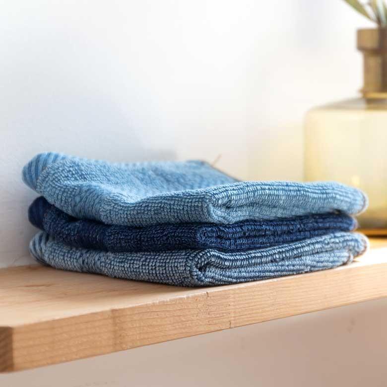 タオルハンカチ タオル ハンカチ ふわふわ コットン ウォッシュド デニム風 ジーンズ風 ネイビー ブルー ヴィンテージカラー おしゃれ かっこいい 90186 | ブランド登録なし | 08
