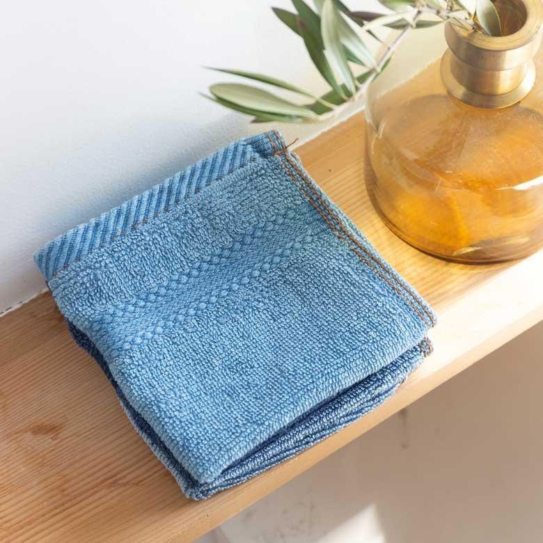 タオルハンカチ タオル ハンカチ ふわふわ コットン ウォッシュド デニム風 ジーンズ風 ネイビー ブルー ヴィンテージカラー おしゃれ かっこいい 90186 | ブランド登録なし | 11