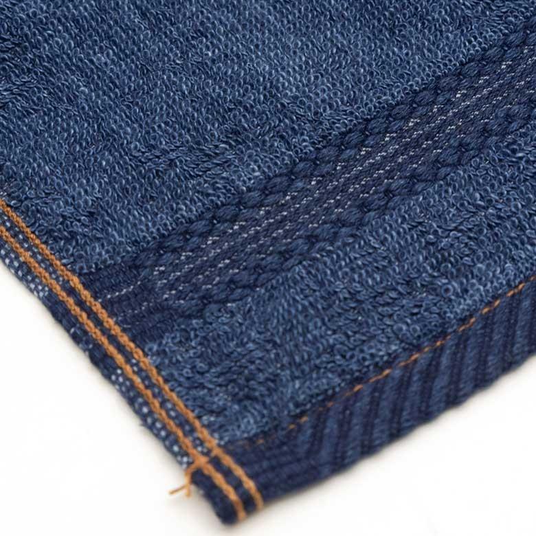 タオルハンカチ タオル ハンカチ ふわふわ コットン ウォッシュド デニム風 ジーンズ風 ネイビー ブルー ヴィンテージカラー おしゃれ かっこいい 90186 | ブランド登録なし | 12