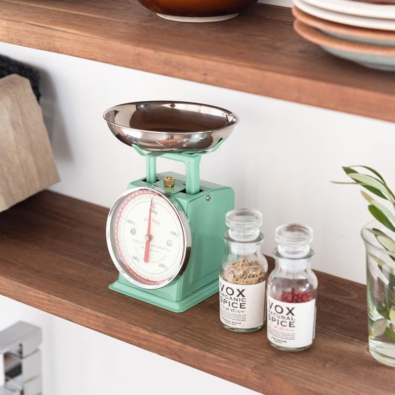 スケール キッチンスケール 上皿はかり アナログ式 キッチン用品 秤 コンパクト ミニ 最大計量500g おしゃれ レトロ クラシカル 90190 | ブランド登録なし | 08
