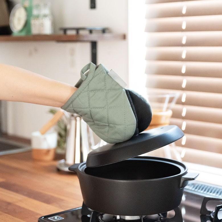 鍋つかみ ミトン 耐熱ゴム コットン ストラップ付き なべつかみ オーブンミット おしゃれ 耐熱180℃ 綿 クロロプレンゴム 90194 | ブランド登録なし | 12