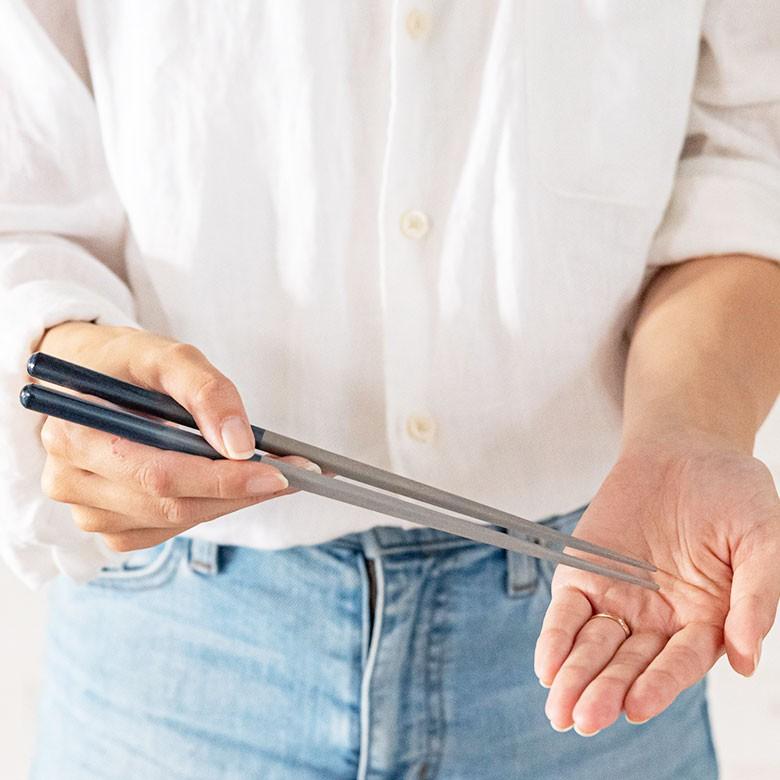 箸 はし 木製 23cm グレー 食洗機 対応 食器洗浄機 天然木 日本製 男女兼用 ユニセックス 個別包装 グラデーション シンプル 先角仕様 プレゼント ギフト 90195 | ブランド登録なし | 15