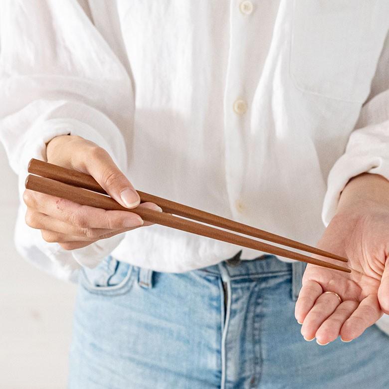 箸 はし 木製 お箸 23.5cm 天然木 日本製 男女兼用 ユニセックス 来客用 ゲスト用 先角仕様 プレゼント ギフト 90198 | ブランド登録なし | 09