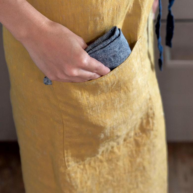 エプロン マノン リネン おしゃれ キッチン雑貨 長め 北欧 約100cm Lino e lina リーノ エ リーナ 90201 | ブランド登録なし | 15