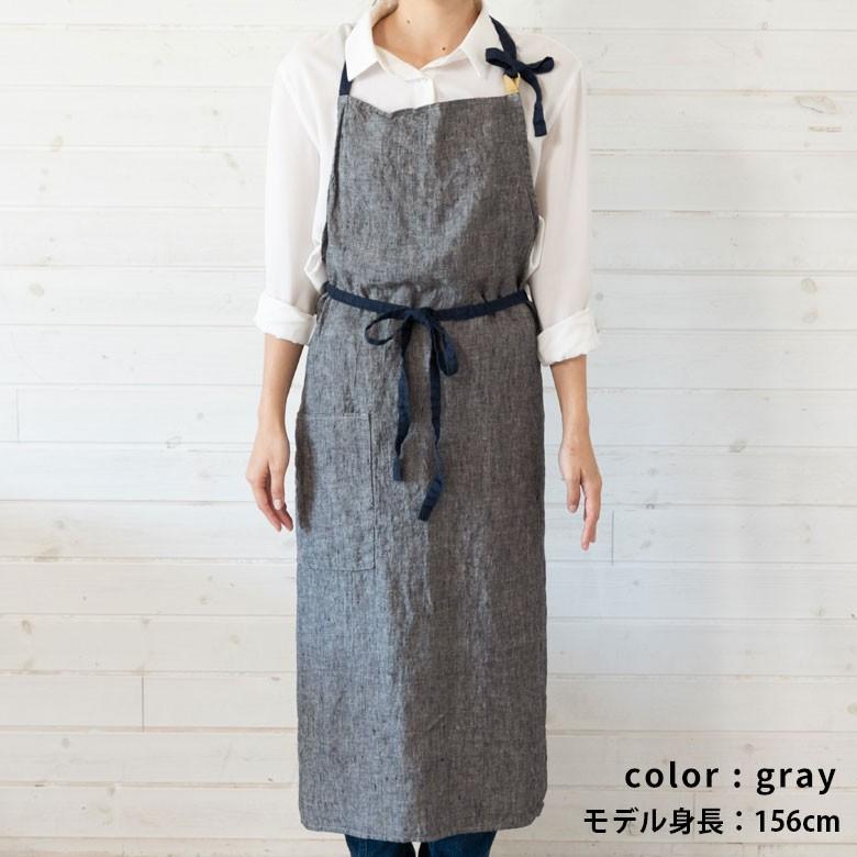 エプロン マノン リネン おしゃれ キッチン雑貨 長め 北欧 約100cm Lino e lina リーノ エ リーナ 90201 | ブランド登録なし | 20