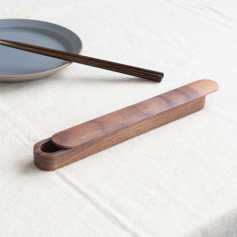 箸箱 はしケース 木製 ナチュラルブラウン スライド式 21cm 男女兼用 ユニセックス 来客用 ゲスト用 先角仕様 プレゼント ギフト 90212 | ブランド登録なし