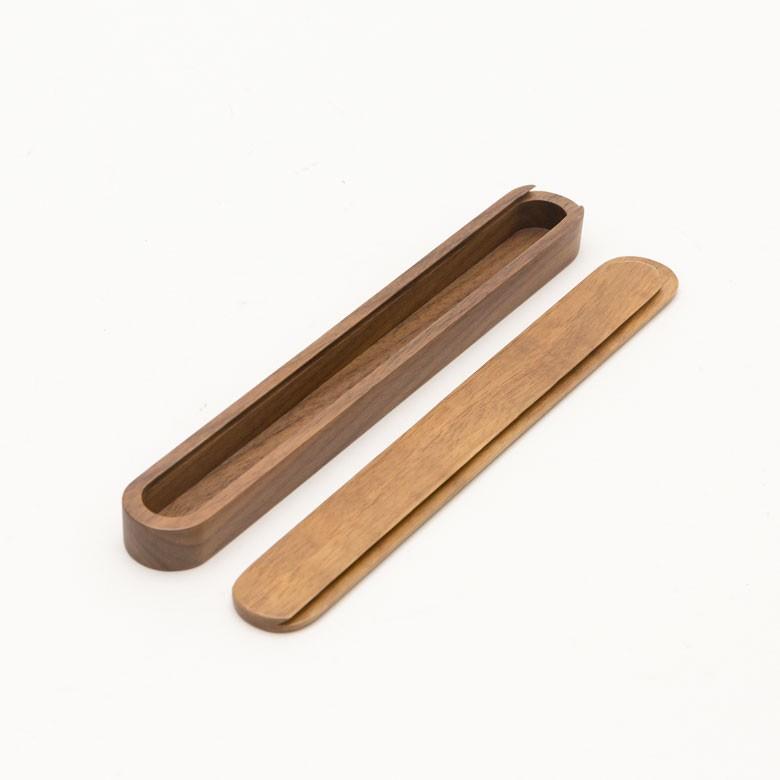 箸箱 はしケース 木製 ナチュラルブラウン スライド式 21cm 男女兼用 ユニセックス 来客用 ゲスト用 先角仕様 プレゼント ギフト 90212 | ブランド登録なし | 03