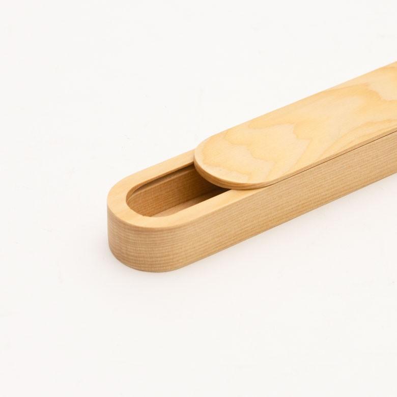 箸箱 はしケース 木製 ナチュラル スライド式 21cm 男女兼用 ユニセックス 来客用 ゲスト用 先角仕様 プレゼント ギフト 90213 | ブランド登録なし | 10