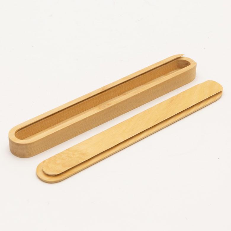 箸箱 はしケース 木製 ナチュラル スライド式 21cm 男女兼用 ユニセックス 来客用 ゲスト用 先角仕様 プレゼント ギフト 90213 | ブランド登録なし | 03