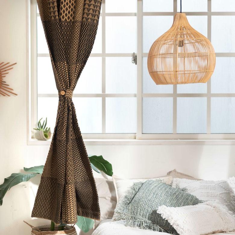 カーテン 幅110×丈178cm 柄 フラットカーテン アフリカン柄 幾何学柄 ネイティブ柄 間仕切り おしゃれ アジアン エスニック インド綿 リゾート 90217 | ブランド登録なし | 15