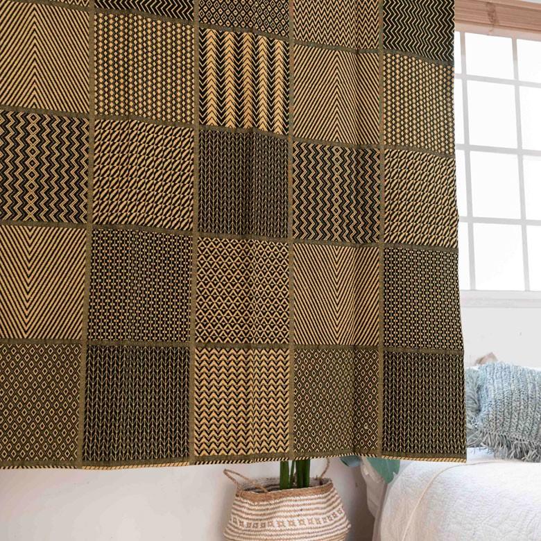 カーテン 幅110×丈178cm 柄 フラットカーテン アフリカン柄 幾何学柄 ネイティブ柄 間仕切り おしゃれ アジアン エスニック インド綿 リゾート 90217 | ブランド登録なし | 05