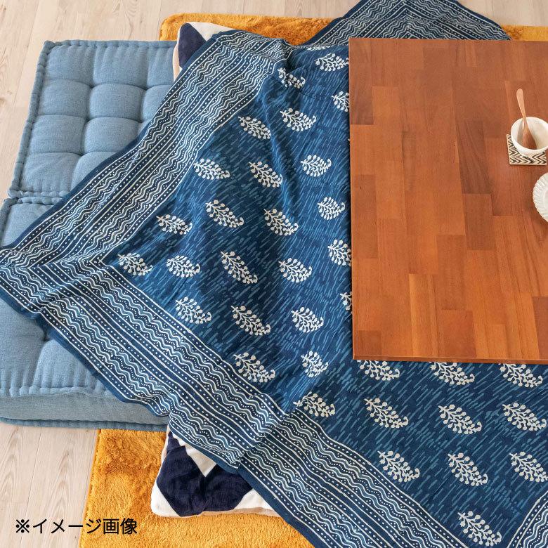 こたつカバー インディゴ プリント マルチ クロス 200×200cm 大判 コットン クロス マルチカバー 洗える 洗濯 上掛け 正方形 リメイク 模様替え テーブル 90223 | ブランド登録なし | 15