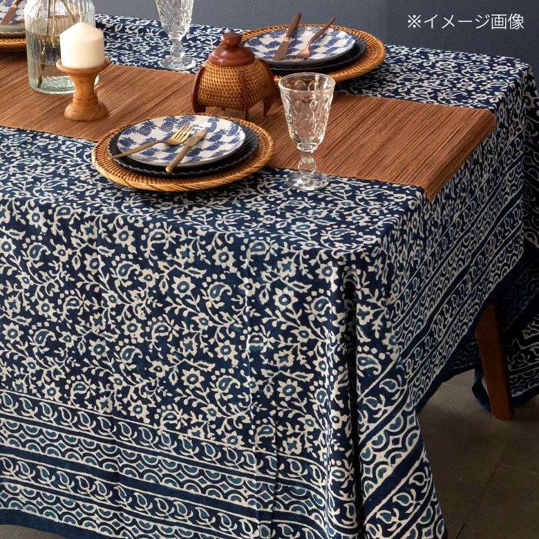 こたつカバー インディゴ プリント マルチ クロス 200×200cm 大判 コットン クロス マルチカバー 洗える 洗濯 上掛け 正方形 リメイク 模様替え テーブル 90223 | ブランド登録なし | 17