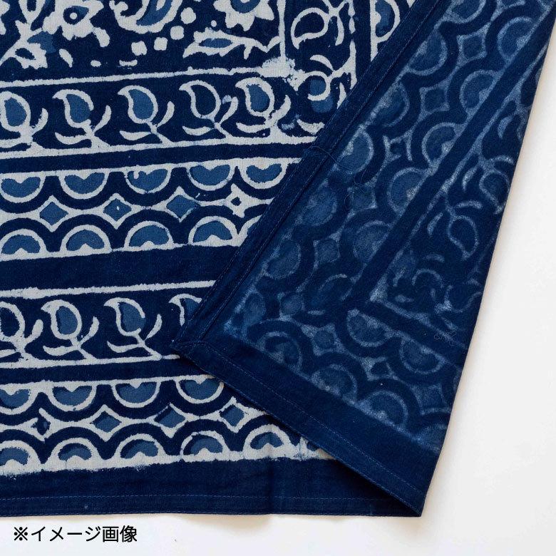 こたつカバー インディゴ プリント マルチ クロス 200×200cm 大判 コットン クロス マルチカバー 洗える 洗濯 上掛け 正方形 リメイク 模様替え テーブル 90223 | ブランド登録なし | 18
