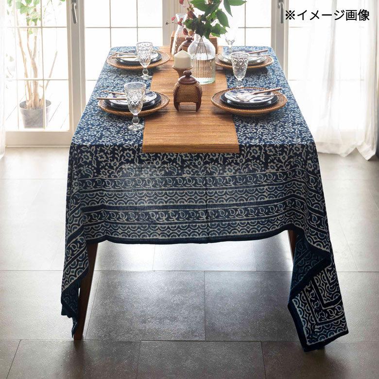 こたつカバー インディゴ プリント マルチ クロス 200×200cm 大判 コットン クロス マルチカバー 洗える 洗濯 上掛け 正方形 リメイク 模様替え テーブル 90223 | ブランド登録なし | 22