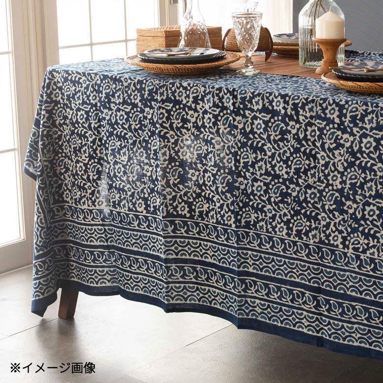 こたつカバー インディゴ プリント マルチ クロス 200×200cm 大判 コットン クロス マルチカバー 洗える 洗濯 上掛け 正方形 リメイク 模様替え テーブル 90223 | ブランド登録なし | 23