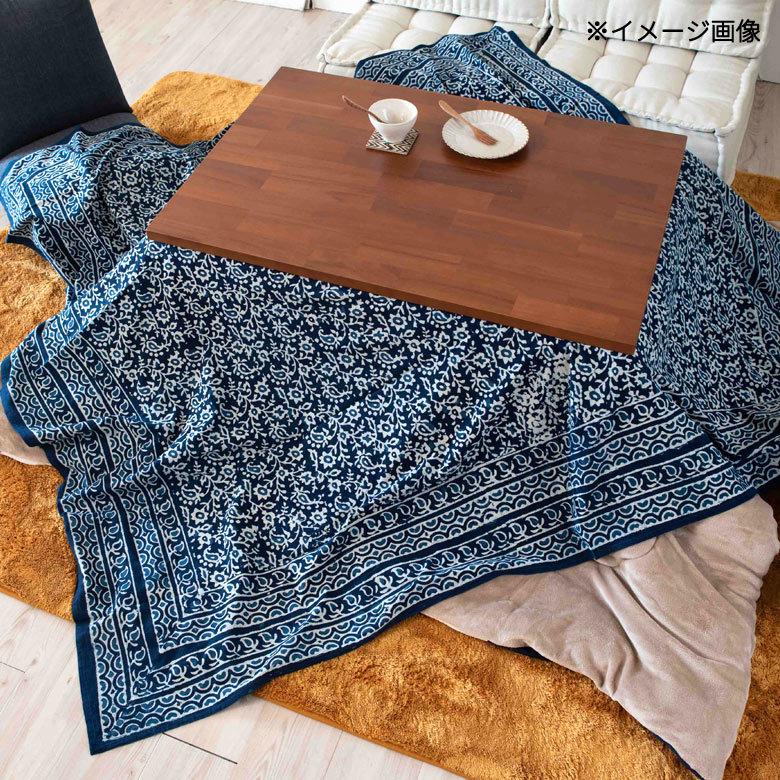 こたつカバー インディゴ プリント マルチ クロス 200×200cm 大判 コットン クロス マルチカバー 洗える 洗濯 上掛け 正方形 リメイク 模様替え テーブル 90223 | ブランド登録なし | 06