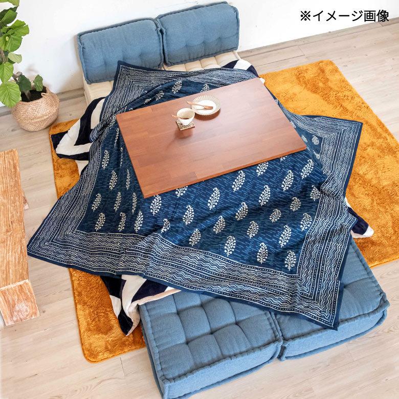 こたつカバー インディゴ プリント マルチ クロス 200×200cm 大判 コットン クロス マルチカバー 洗える 洗濯 上掛け 正方形 リメイク 模様替え テーブル 90223 | ブランド登録なし | 07
