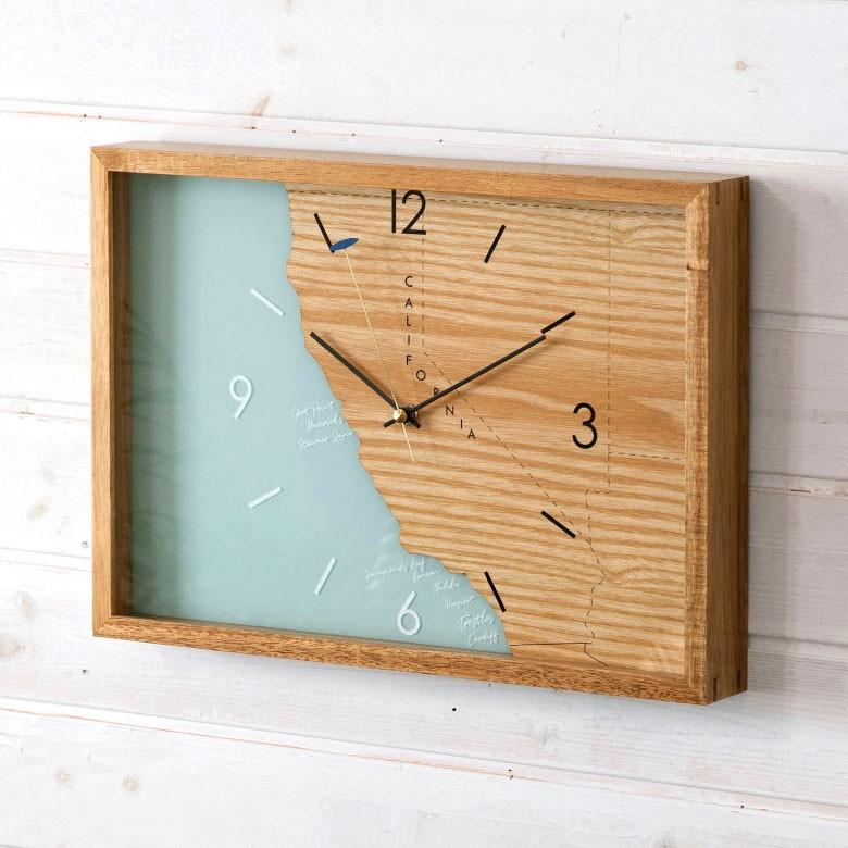 壁掛け時計 時計 壁おしゃれ ウォールクロック 木製 スイープムーブメント 西海岸 おしゃれ カリフォルニア サーフィン インテリア 90228 Elements 通販 Yahoo ショッピング