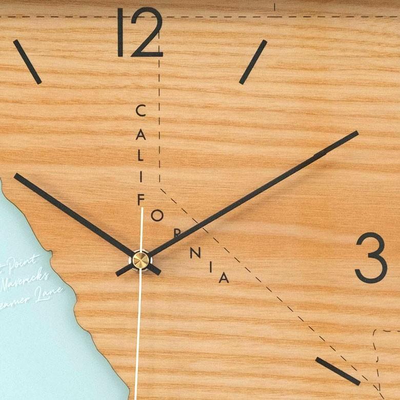 壁掛け時計 時計 壁おしゃれ ウォールクロック 木製 スイープムーブメント 西海岸 おしゃれ カリフォルニア サーフィン インテリア 90228 | ブランド登録なし | 12