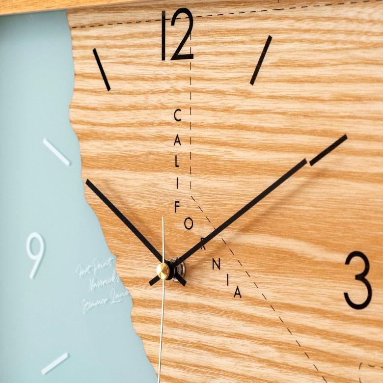 壁掛け時計 時計 壁おしゃれ ウォールクロック 木製 スイープムーブメント 西海岸 おしゃれ カリフォルニア サーフィン インテリア 90228 | ブランド登録なし | 03