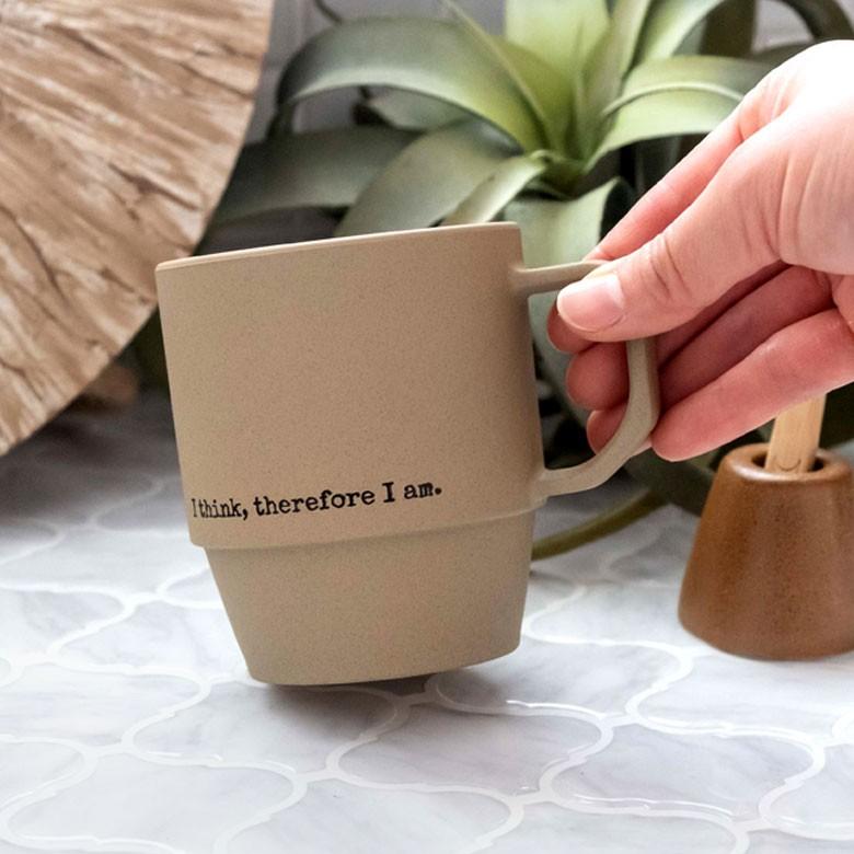 コップ うがいコップ 370ml 持ち手付き ホワイト ブラウン ブラック プラスチック カップ 取っ手付 ハンドル付 おしゃれ 白 黒 茶 ベージュ 素焼風 陶器風 90232 | ブランド登録なし | 06