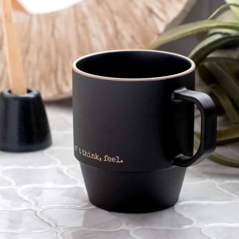 コップ うがいコップ 370ml 持ち手付き ホワイト ブラウン ブラック プラスチック カップ 取っ手付 ハンドル付 おしゃれ 白 黒 茶 ベージュ 素焼風 陶器風 90232 | ブランド登録なし | 08