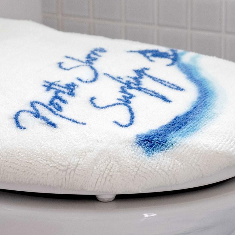 トイレカバー 便座カバー 洗浄便座用 サーフ柄 ホワイト ブルー ネイビー 消臭タグ付 フタカバー タイダイ染め風 おしゃれ 洗濯可 消臭 トイレ トイレ用品 90264 | ブランド登録なし | 07