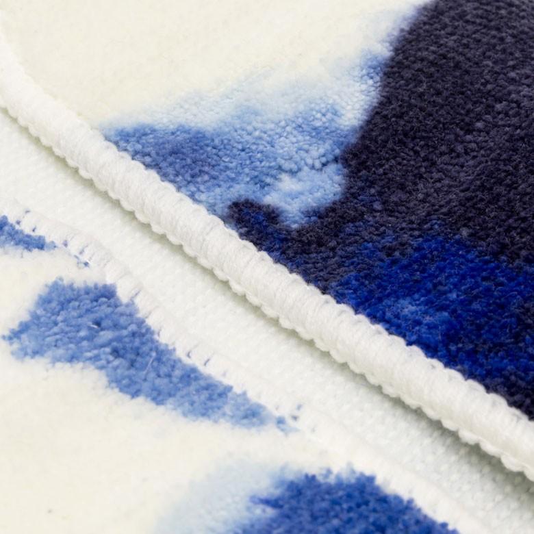 トイレカバー 便座カバー 洗浄便座用 サーフ柄 ホワイト ブルー ネイビー 消臭タグ付 フタカバー タイダイ染め風 おしゃれ 洗濯可 消臭 トイレ トイレ用品 90264 | ブランド登録なし | 09