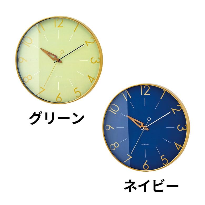 時計 壁掛け時計 丸型 直径28.5cm アルミ 木 ガラス 電波時計 ステップムーブメント アルミフレーム おしゃれ アンティーク調 クラシカル 90273 | INTERFORM | 05