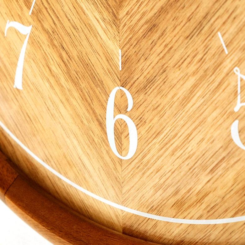 時計 壁掛け時計 丸型 直径32cm 木 ガラス スイープムーブメント 木製 ウッド おしゃれ 木目 ウッドフレーム ウッド文字盤 ナチュラル リゾート 北欧 90274 | INTERFORM | 11