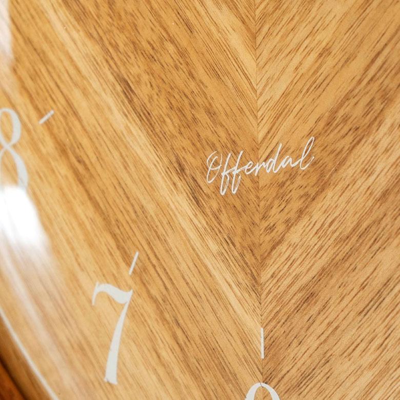 時計 壁掛け時計 丸型 直径32cm 木 ガラス スイープムーブメント 木製 ウッド おしゃれ 木目 ウッドフレーム ウッド文字盤 ナチュラル リゾート 北欧 90274 | INTERFORM | 06