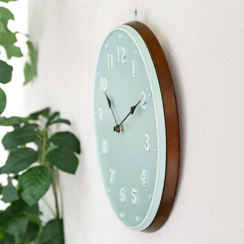 時計 壁掛け時計 丸型 直径30cm 合成樹脂 木 スイープムーブメント ウッド おしゃれ ウッドフレーム 立体文字 ナチュラル 北欧 シンプル かわいい 90276 | INTERFORM | 08
