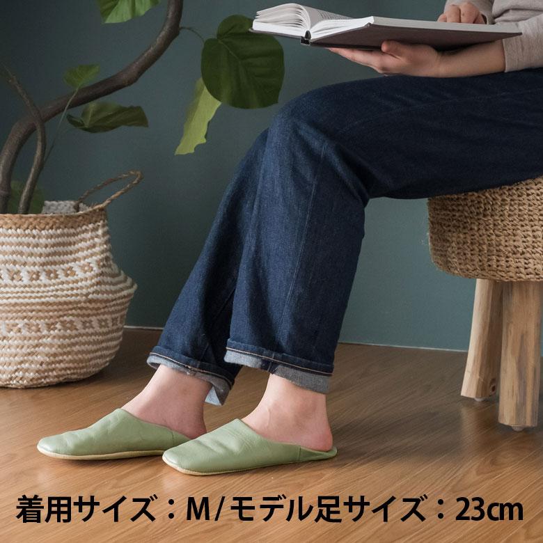 スリッパ バブーシュ 無地 革 レザー ルームシューズ 皮革 シープスキン モロッカン おしゃれ ギフト プレゼント 90280 | ブランド登録なし | 09