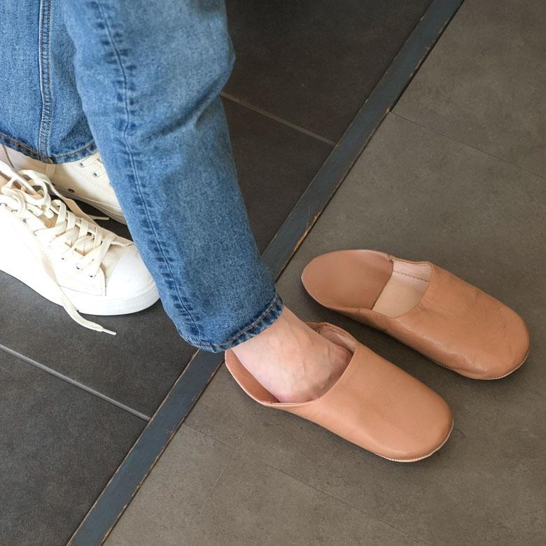 スリッパ バブーシュ 無地 革 レザー ルームシューズ 皮革 シープスキン モロッカン おしゃれ ギフト プレゼント 90280 | ブランド登録なし | 14