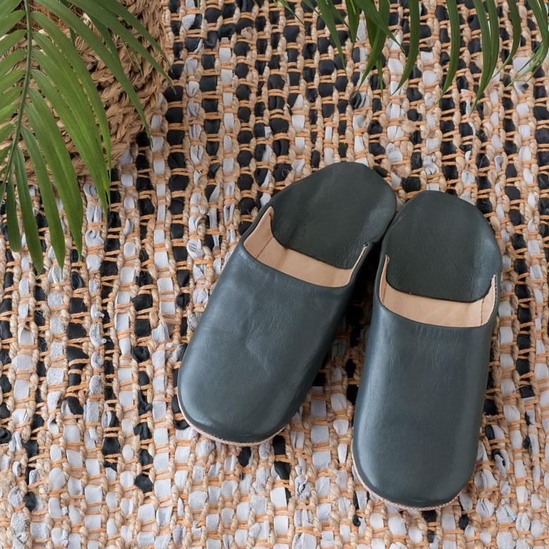 スリッパ バブーシュ 無地 革 レザー ルームシューズ 皮革 シープスキン モロッカン おしゃれ ギフト プレゼント 90280 | ブランド登録なし | 15