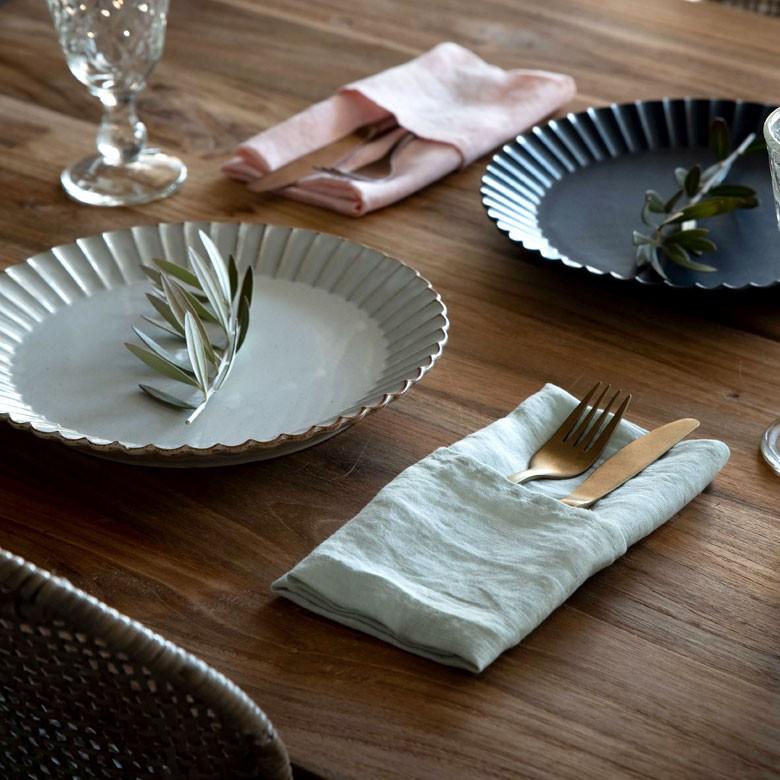 キッチンクロス リネン 北欧 正方形 台拭き 無地 雑貨 おしゃれ クロス お弁当包み リネン100% キッチン ハンドタオル Lino e lina リーノ エ リーナ 90281 | ブランド登録なし | 22