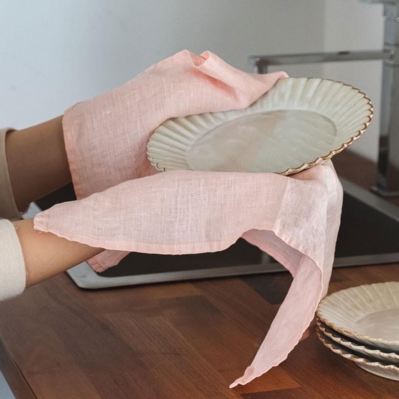 キッチンクロス リネン 北欧 正方形 台拭き 無地 雑貨 おしゃれ クロス お弁当包み リネン100% キッチン ハンドタオル Lino e lina リーノ エ リーナ 90281 | ブランド登録なし | 14