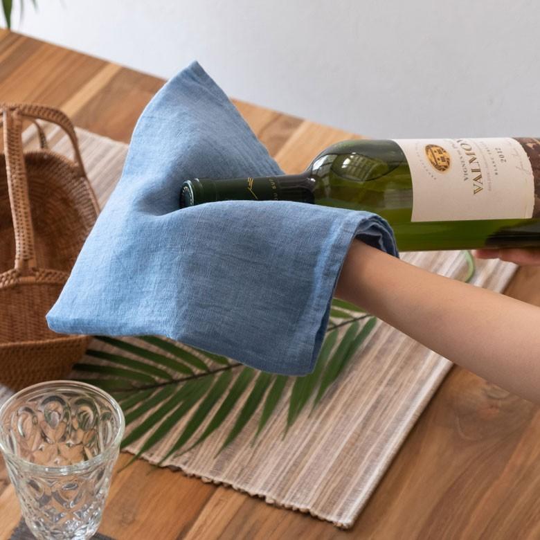 キッチンクロス リネン 北欧 正方形 台拭き 無地 雑貨 おしゃれ クロス お弁当包み リネン100% キッチン ハンドタオル Lino e lina リーノ エ リーナ 90281 | ブランド登録なし | 18