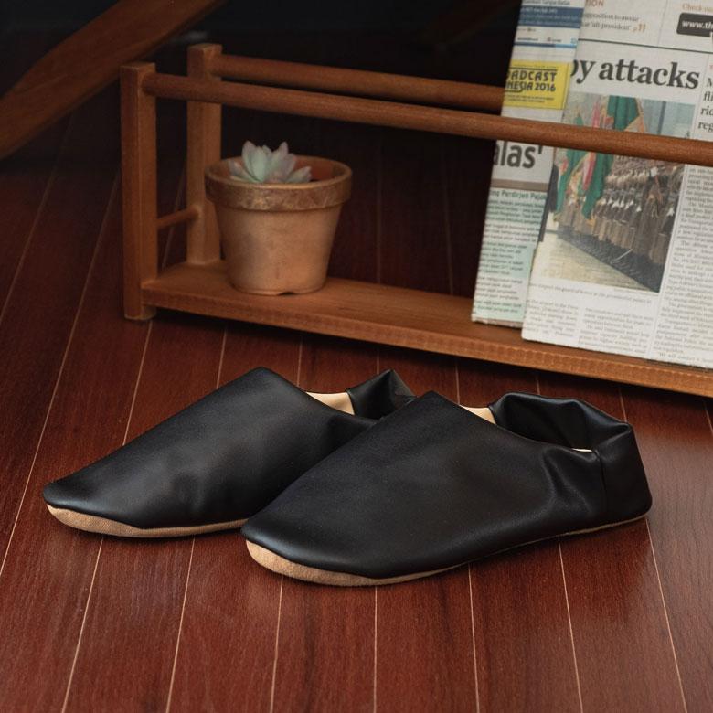 バブーシュ 無地 レディース ソフトレザー スリッパ ルームシューズ レザー調 合成皮革 2way おしゃれ シンプル グレイッシュカラー モノトーン 90289 | 現代百貨 | 16