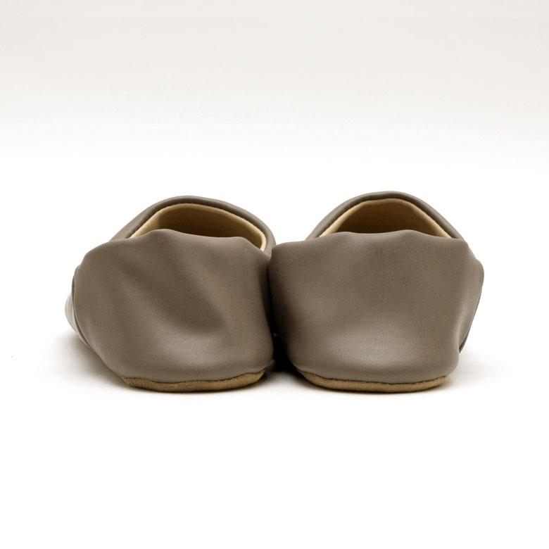 バブーシュ 無地 レディース ソフトレザー スリッパ ルームシューズ レザー調 合成皮革 2way おしゃれ シンプル グレイッシュカラー モノトーン 90289 | 現代百貨 | 17